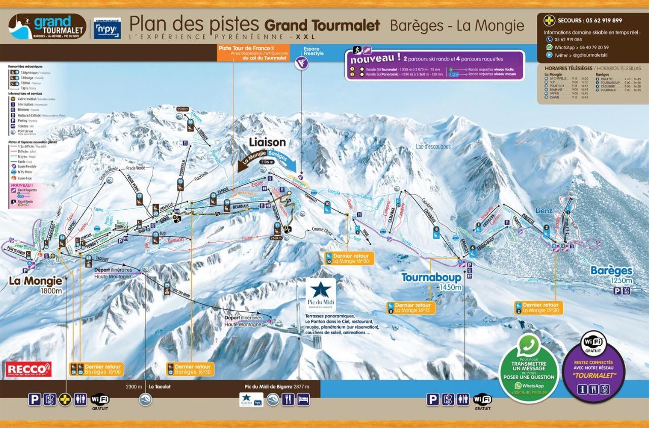 Duplex 8 Couchages, Au Pied Des Pistes De La Mongie Lejlighed Eksteriør billede